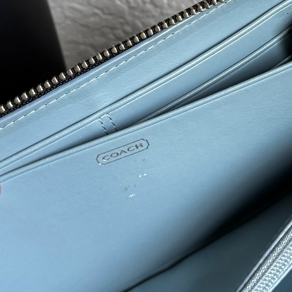 Coach Zoe Signature Double Buckle Zip Around Wallet - Picture 6 of 6